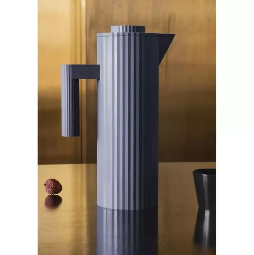 Alessi - Plissé - Termokanne - 1 l Grå