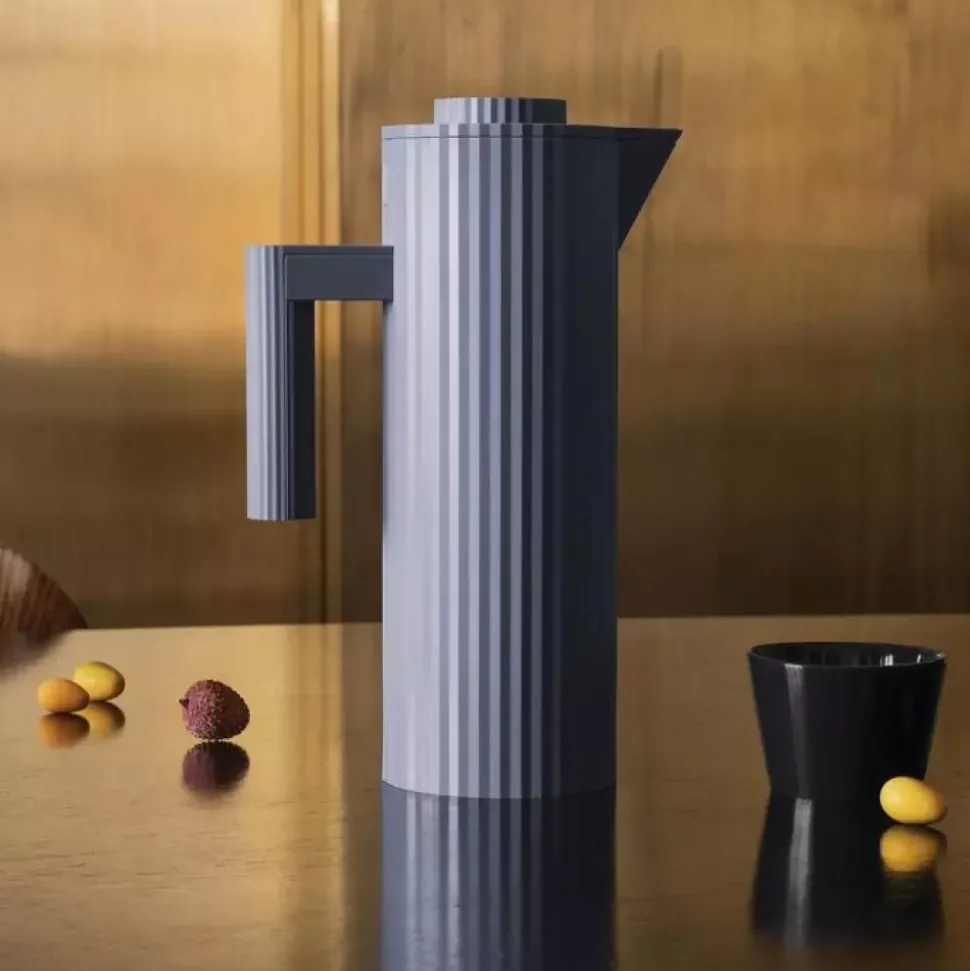 Alessi - Plissé - Termokanne - 1 l Grå