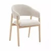 Alma Spisestol Beige Med Lyse Bein