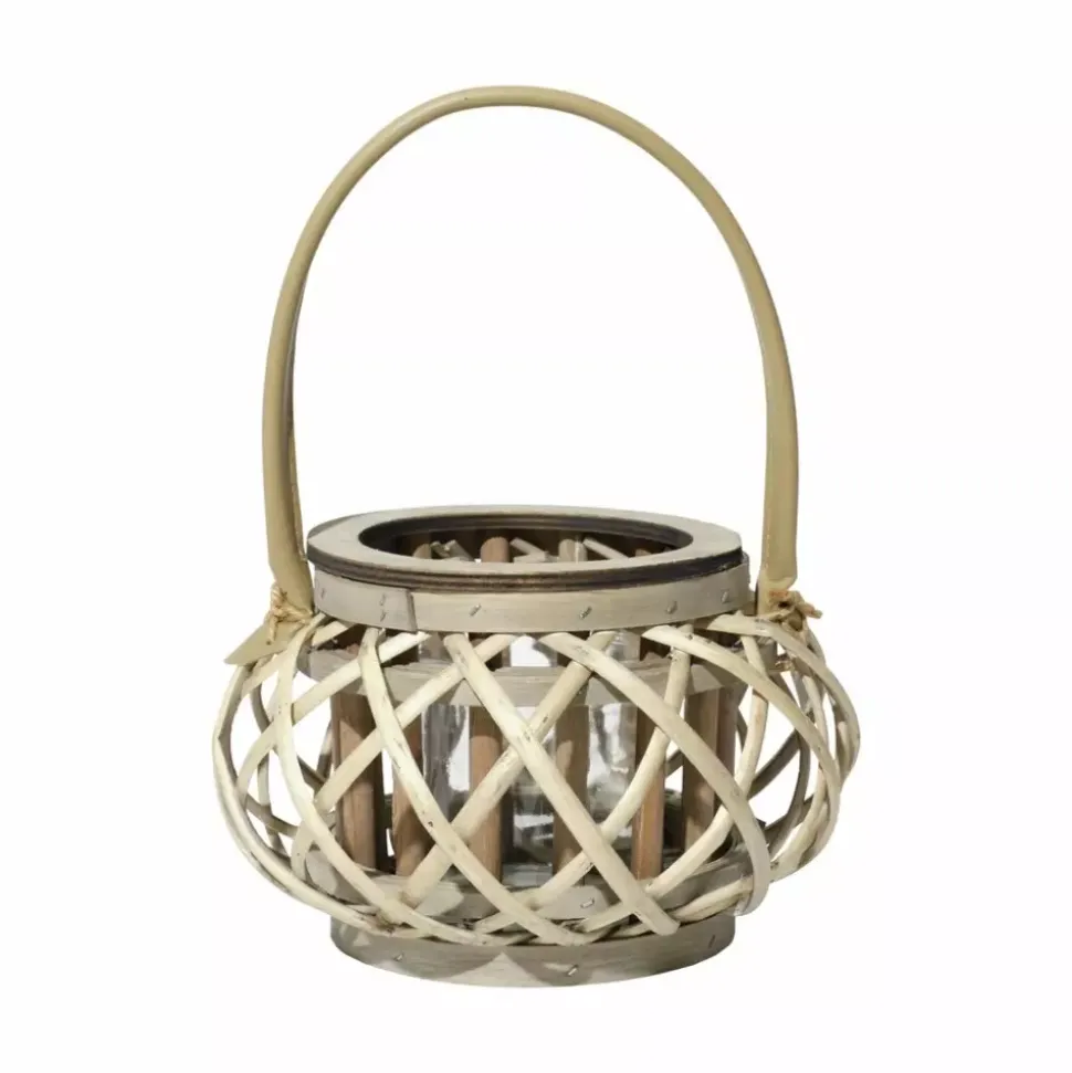 Amarone Lanterne Flettet naturmaterial m/glass D23 H30