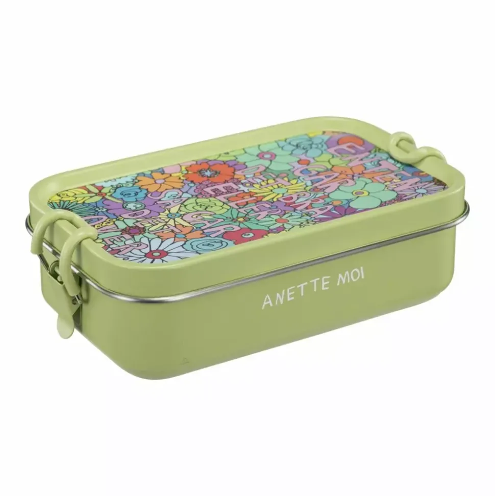 Anette Moi Lunsjboks Blomster Grønn 1L