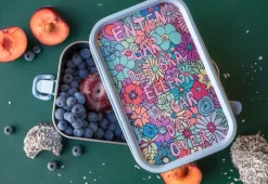 Anette Moi Lunsjboks Blomster Blå 1L