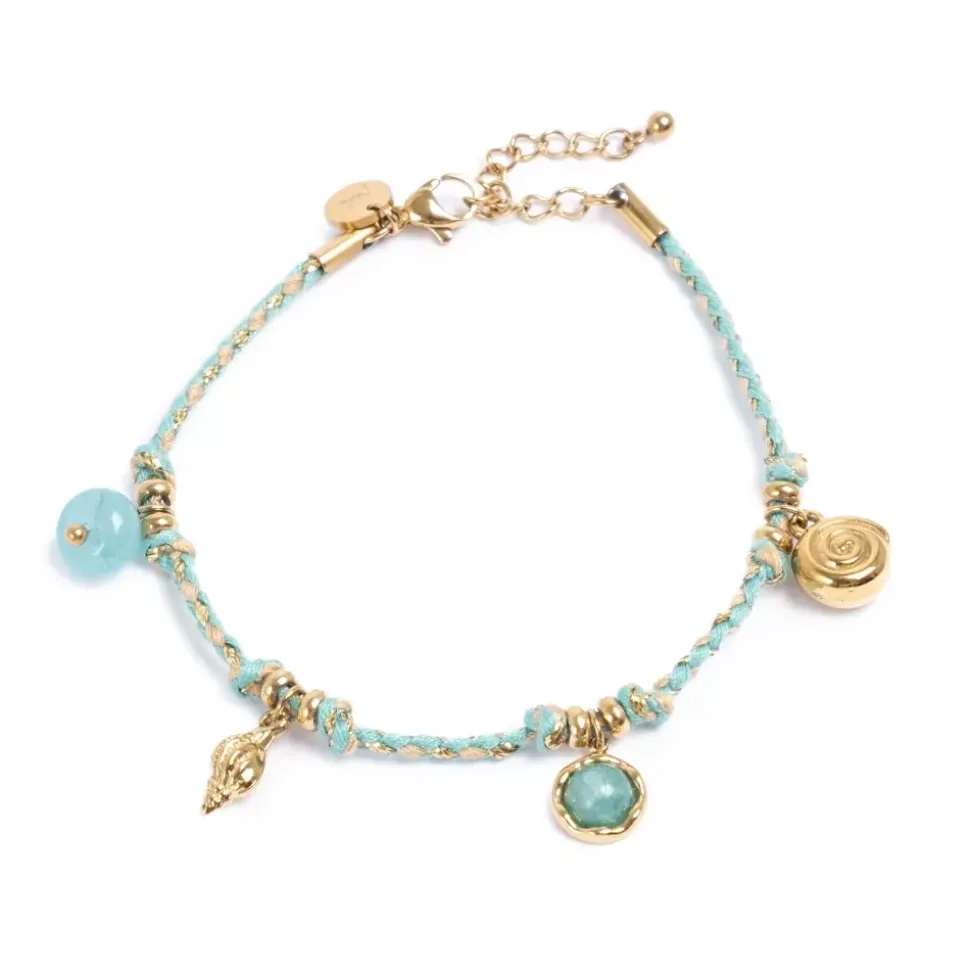 Armbånd Med Charms, Turquoise, Steel G