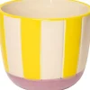 Au Maison Urtepotte M/Striper Fiolett/Gul H9,5xD12 Cm