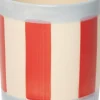 Au Maison Urtepotte M/Striper Rød/Lys Blå H11xD10 Cm