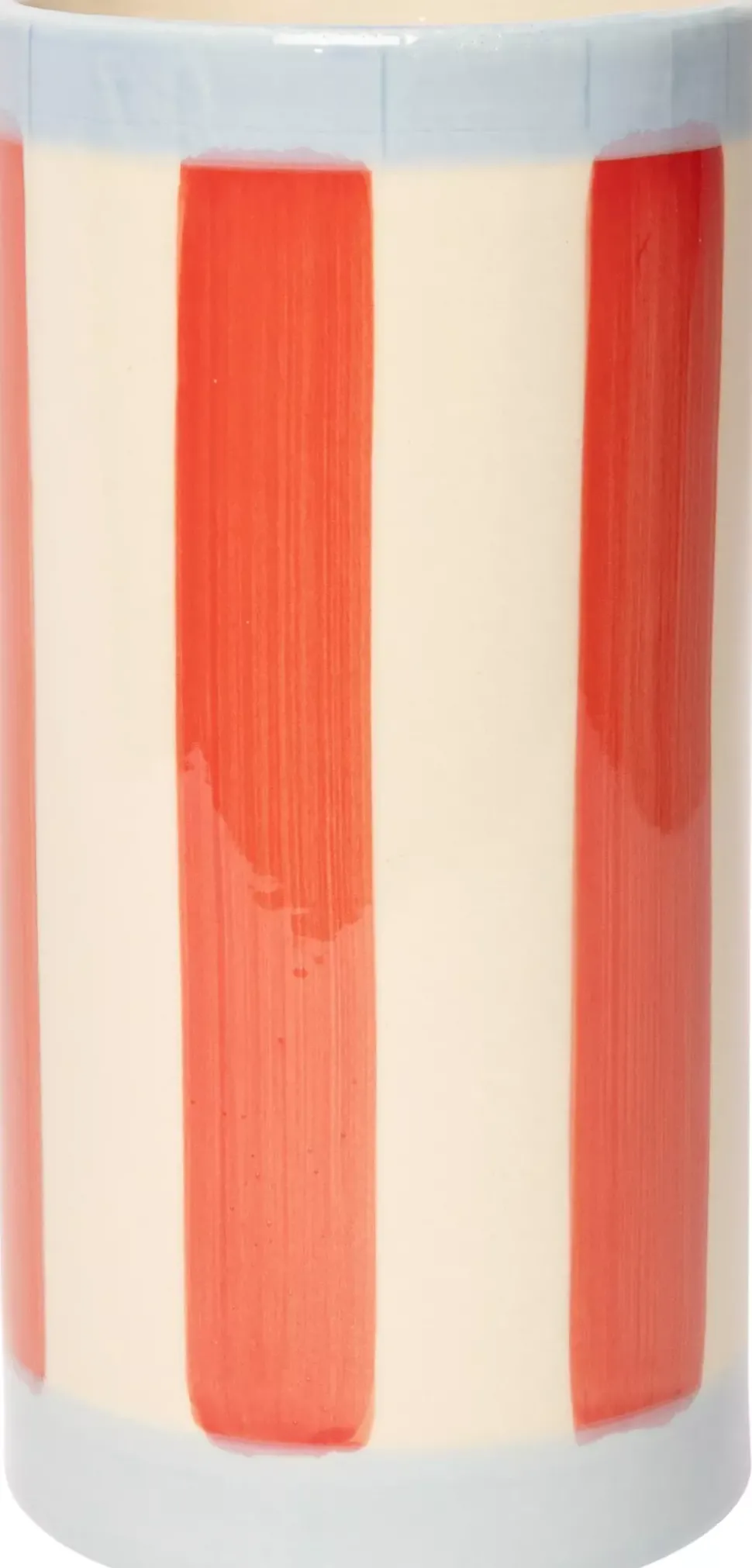 Au Maison Vase M/Striper Rød/Lys Blå H20xD10 Cm
