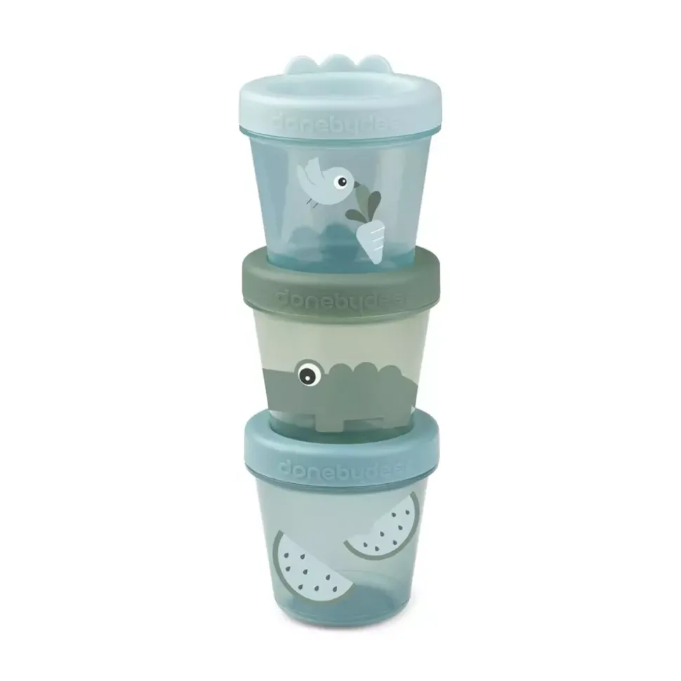 Baby Food Container S/3 Croco Green