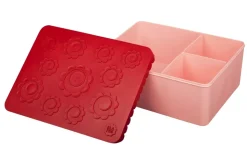 Blafre Matboks I Plast Treroms - Blomst Rød/Rosa