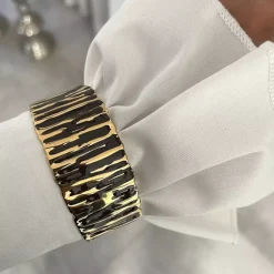 Blake Emalje Armbånd Brun/Gull