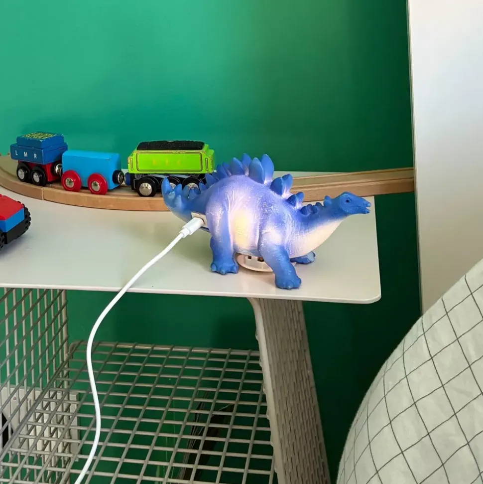 Blå Stegosaurus Mini Led Lampe