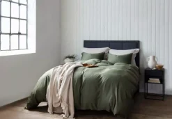 Borås Cotton Bliss Sengesett 200X220/2*50X70 Oliven