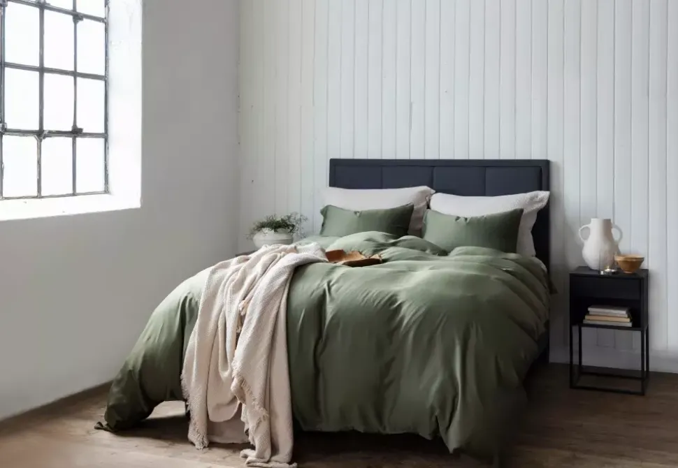Borås Cotton Bliss Sengesett 200X220/2*50X70 Oliven