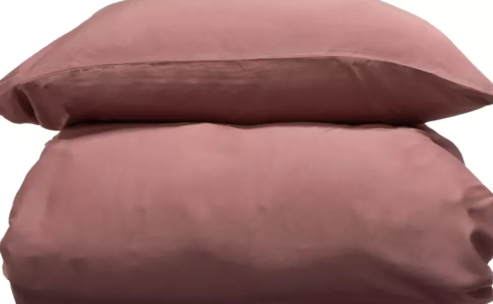 Borås Cotton Bliss Sengesett 140X200/50X70 Aubergine