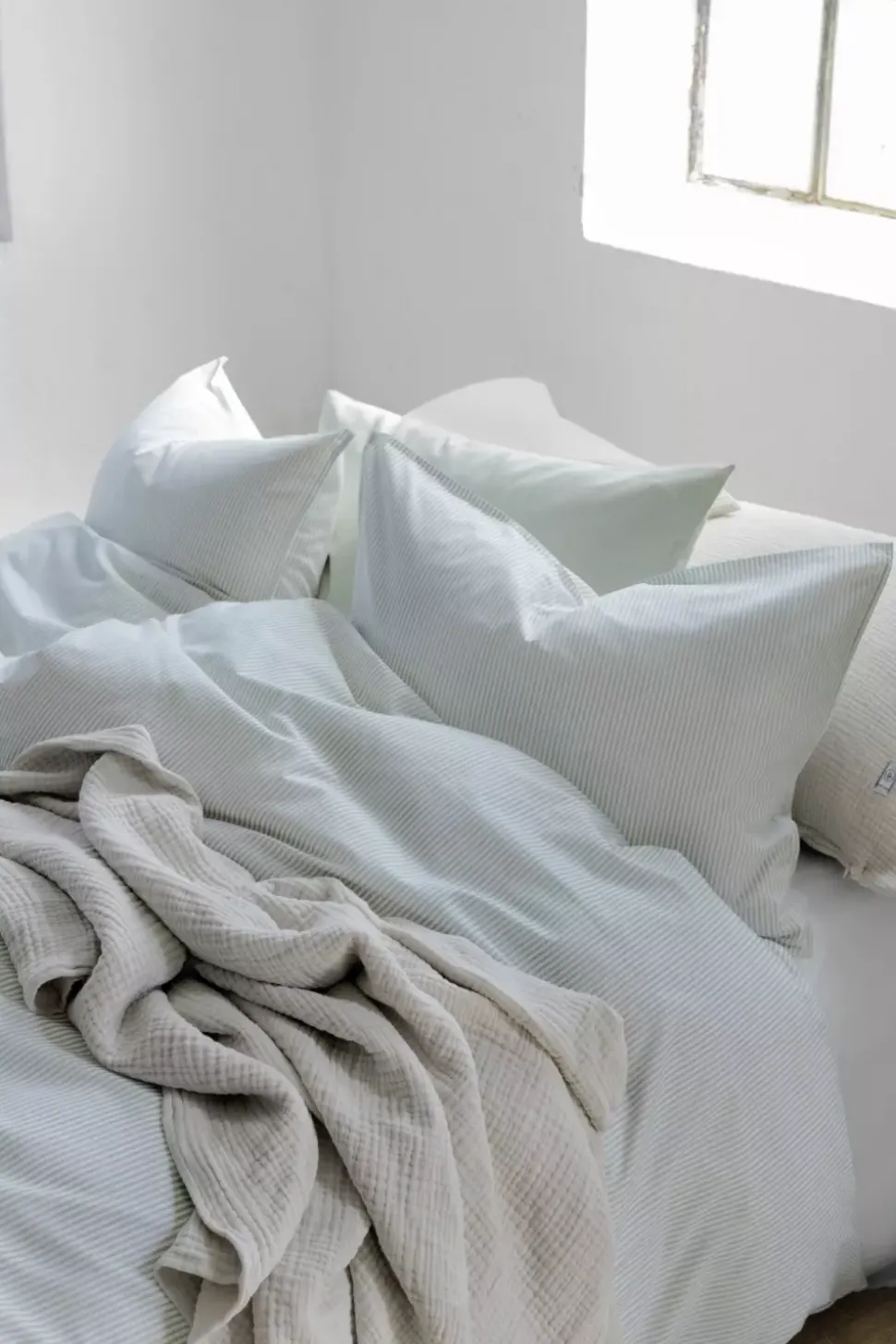 Borås Cotton Cille sengesett 200x220/2*50x70 Grønn
