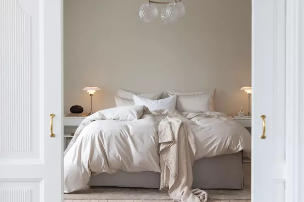 Borås Cotton Cloud Sengesett 140x220/50x70 Lys Beige