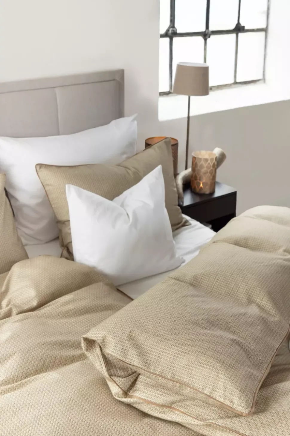 Borås Cotton Enzo Sengesett 140X200/50X70 Beige