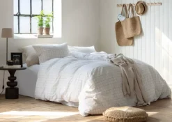 Borås Cotton Lumi sengesett 140x200/50x70 Taupe