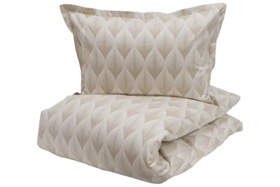Borås Cotton Roanne sengesett 140x200/50x70 Beige
