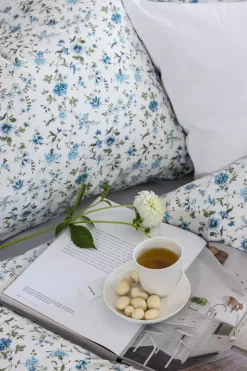 Borås Cotton Veneda sengesett 140x200/50x70 Blå