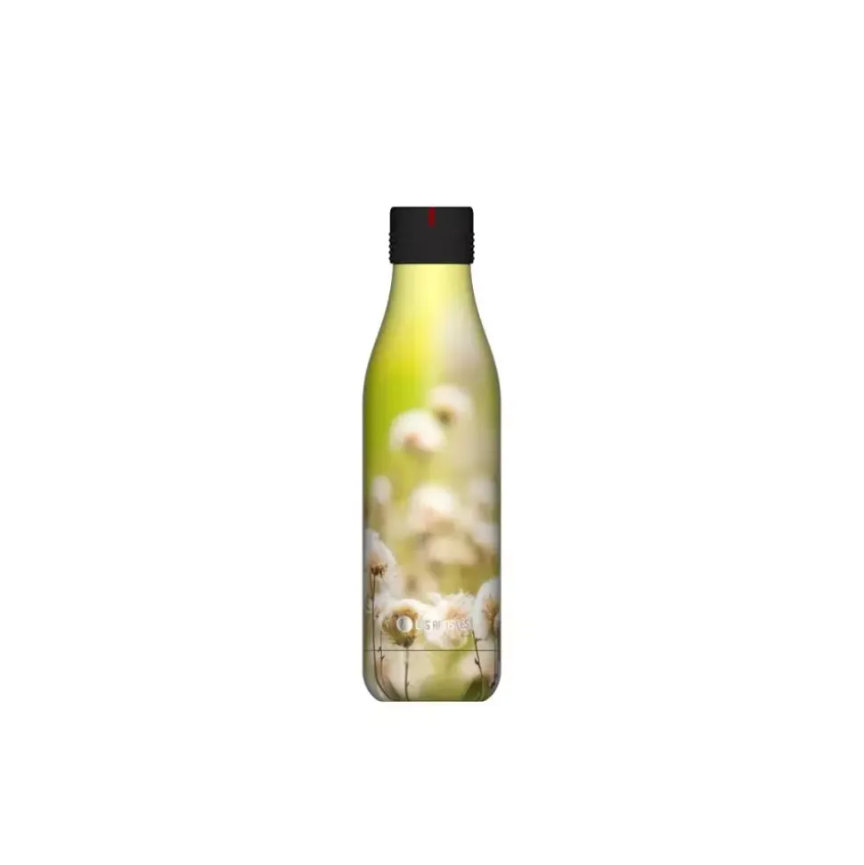 Bottle Up Design Gul med Blomster Termoflaske 0,5 l