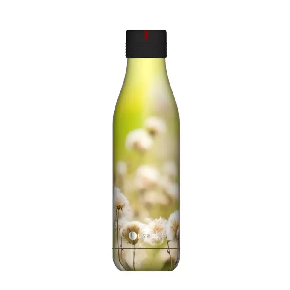 Bottle Up Design Gul med Blomster Termoflaske 0,5 l