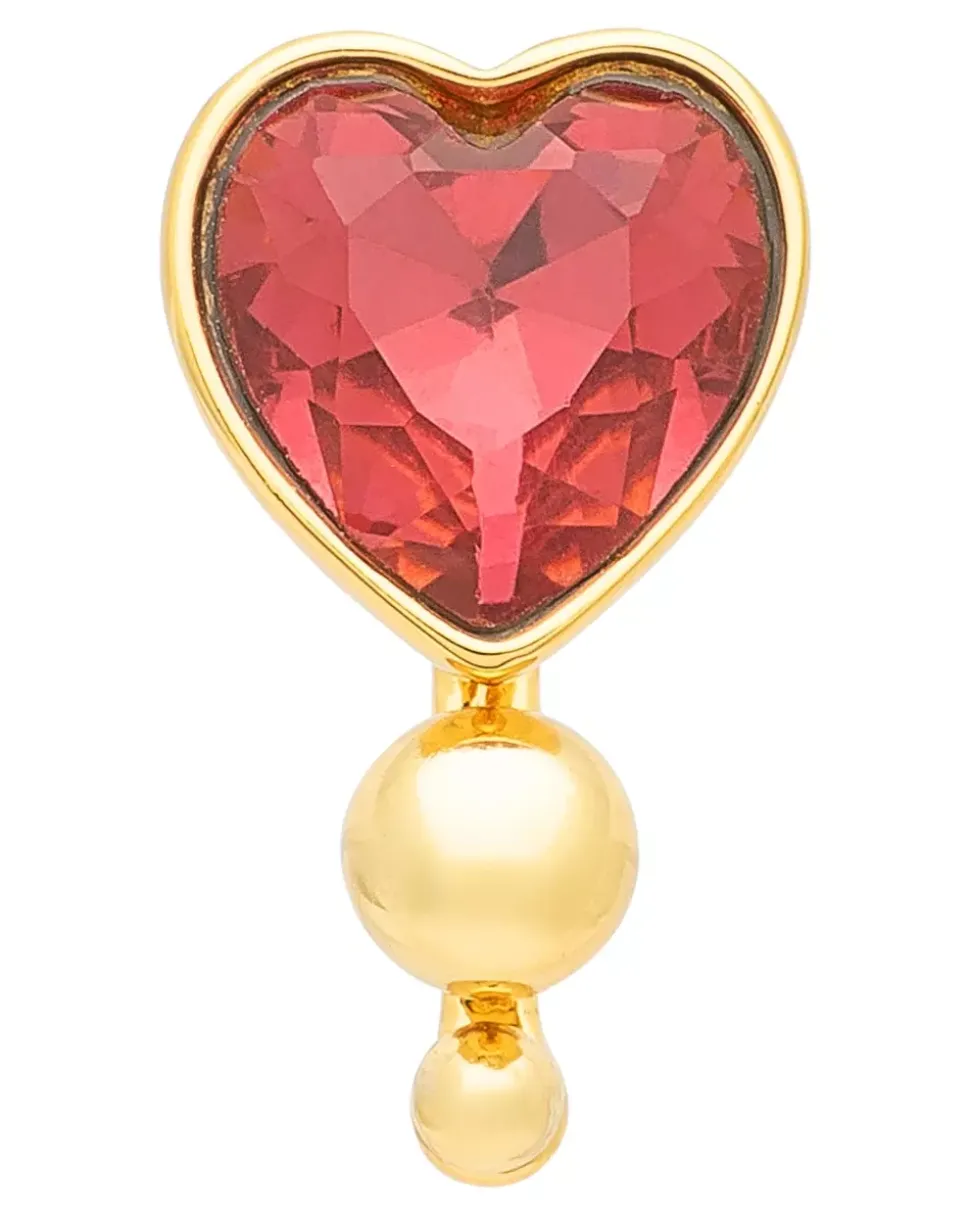 Bouquet Crystal Heart Øredobb 1 Stk Gull