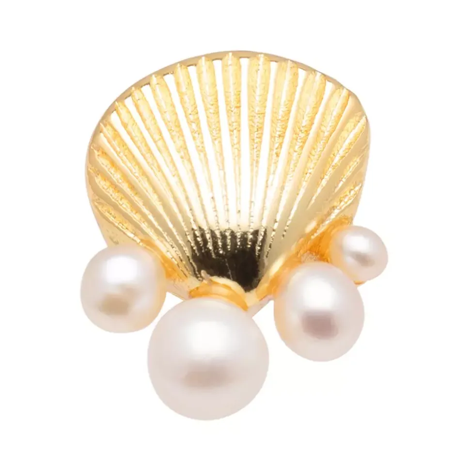 Bouquet Shell & Pearls Øredobb 1 stk Gull