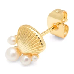 Bouquet Shell & Pearls Øredobb 1 stk Gull