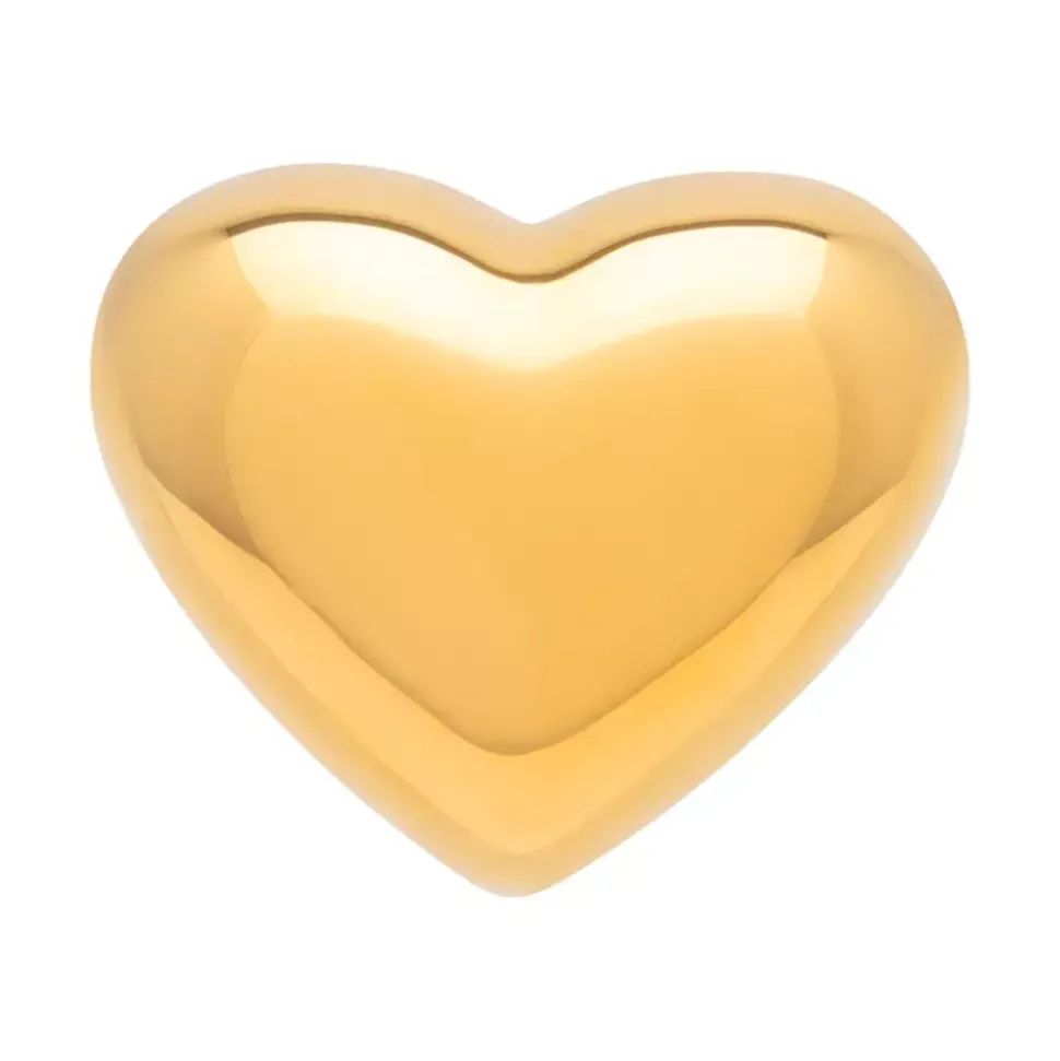 Bubble Heart Øredobb Gullbelagt 1 stk