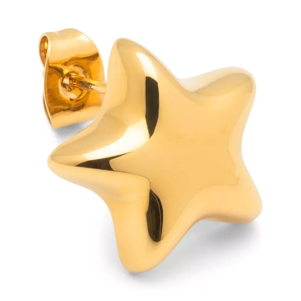 Bubble Star Øredobb Gullbelagt 1 stk