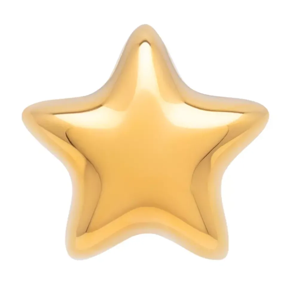 Bubble Star Øredobb Gullbelagt 1 stk