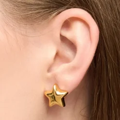 Bubble Star Øredobb Gullbelagt 1 stk