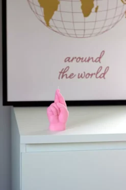CandleHand Baby 'Fingers Crossed' Pink