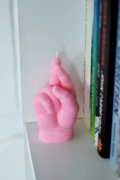 CandleHand Baby 'Fingers Crossed' Pink