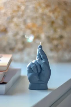 CandleHand Baby 'Fingers Crossed' Grey