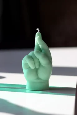 CandleHand Baby 'Fingers Crossed' Green