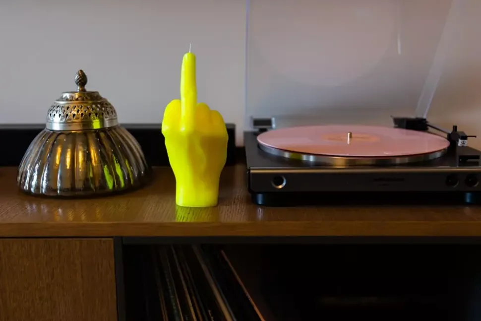 CandleHand "F*ck You" Neongul