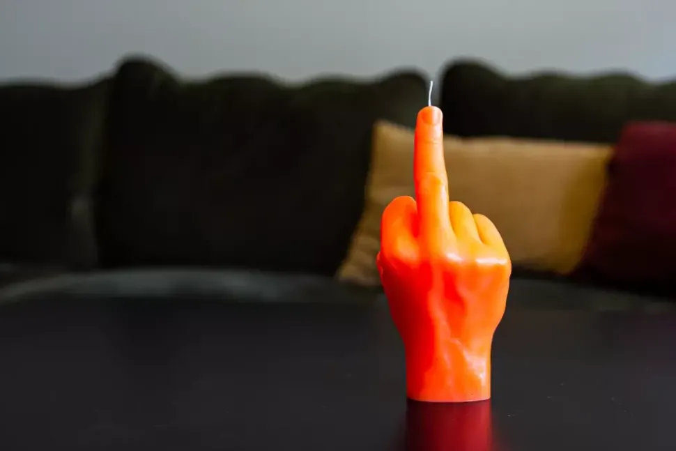 CandleHand "F*ck You" Neonoransj