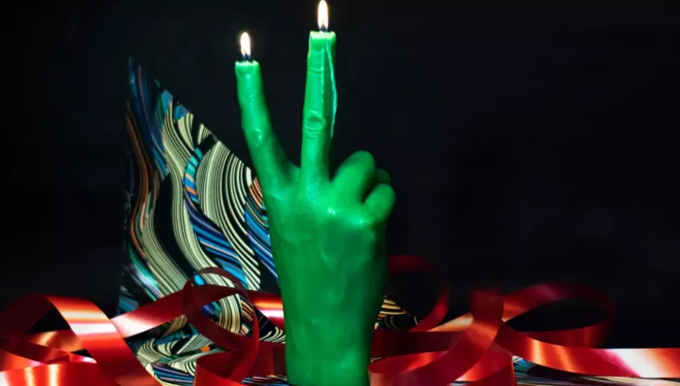 CandleHand "Peace" green