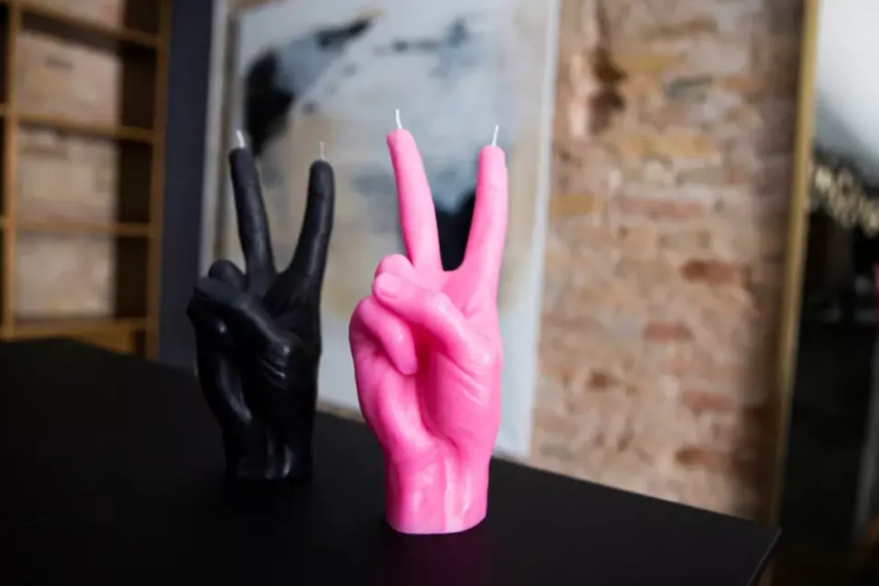 CandleHand "Peace" pink