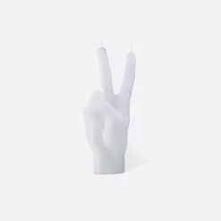 CandleHand Small "Peace" Hvit