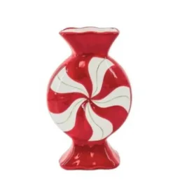 Candy Vase Rød/Hvit H20