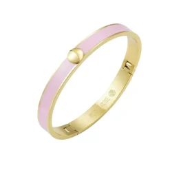 Capri Emaljert Armbånd Lys Rosa/Gull