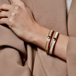 Capri Enamel Armbånd Ivory/Gull