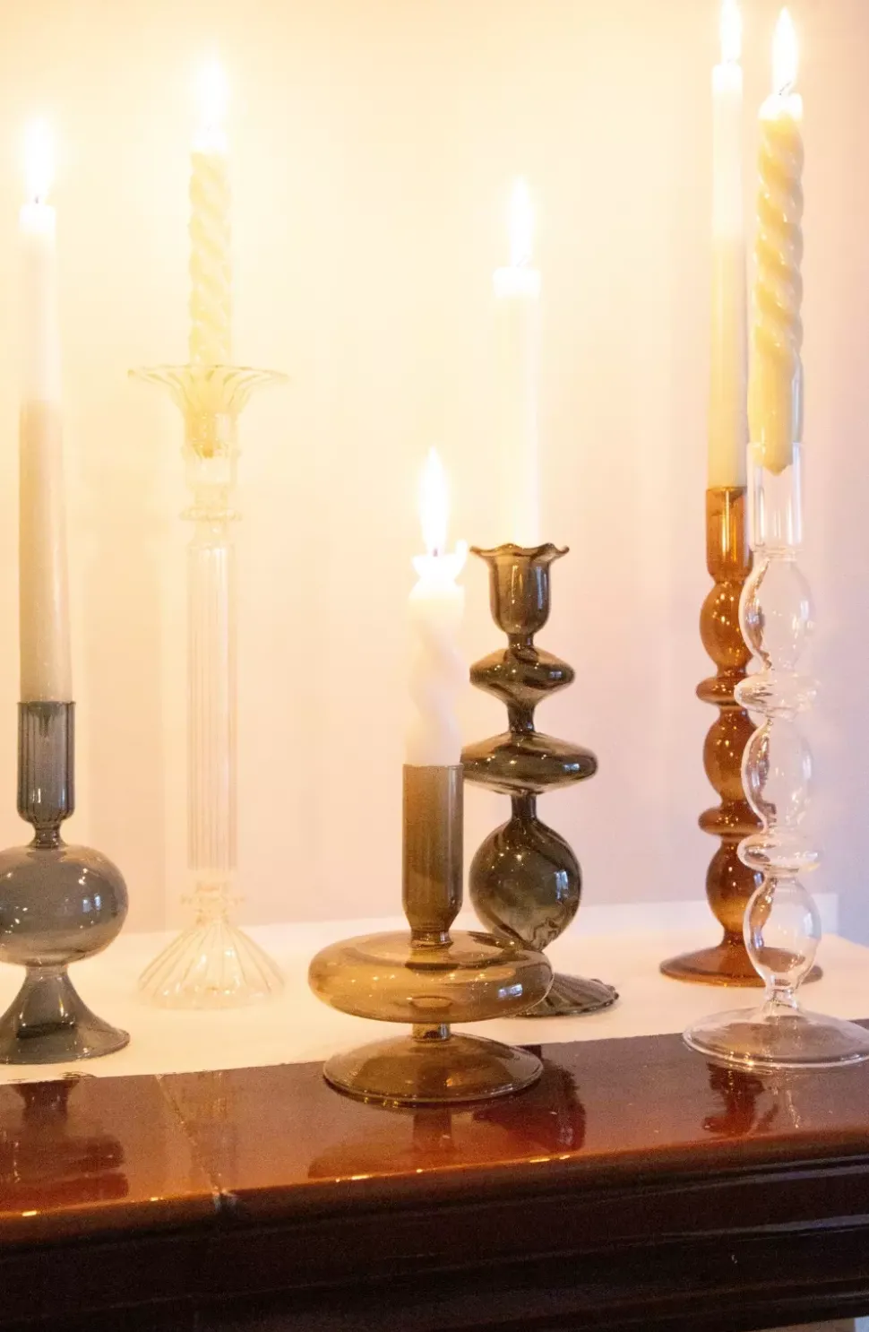 C'est Bon Lysestake Glass Askegrå