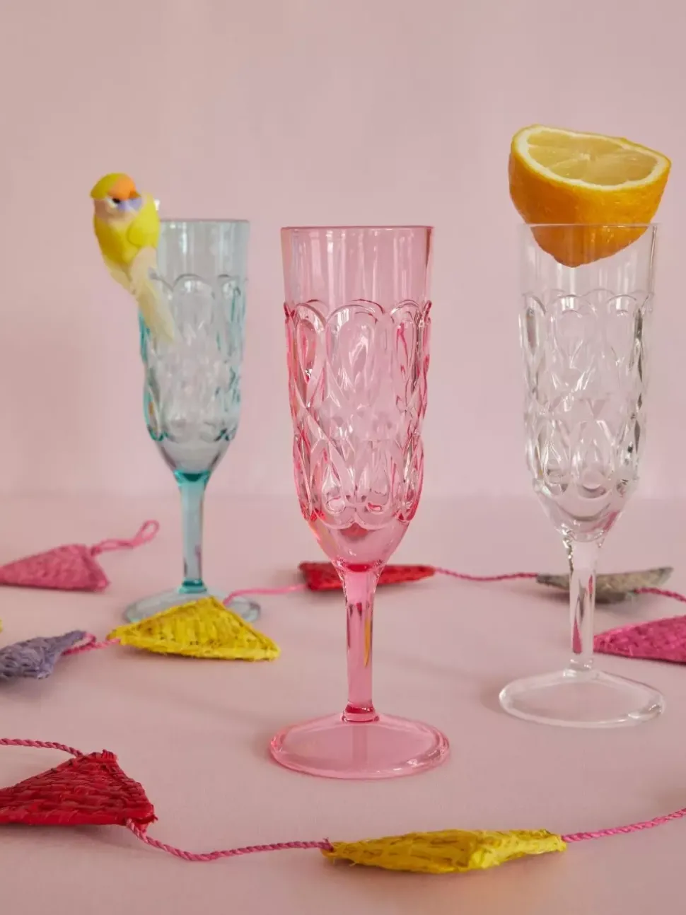 Champagneglass Akryl Mint