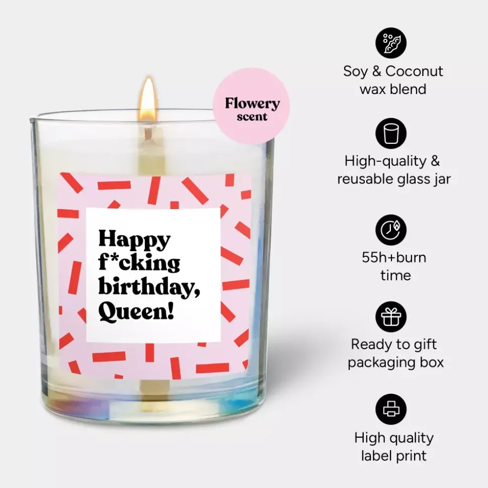 Chatty Candles Happy F*cking Birthday, Queen!