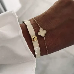 Clover Armbånd Elfenben/Gull