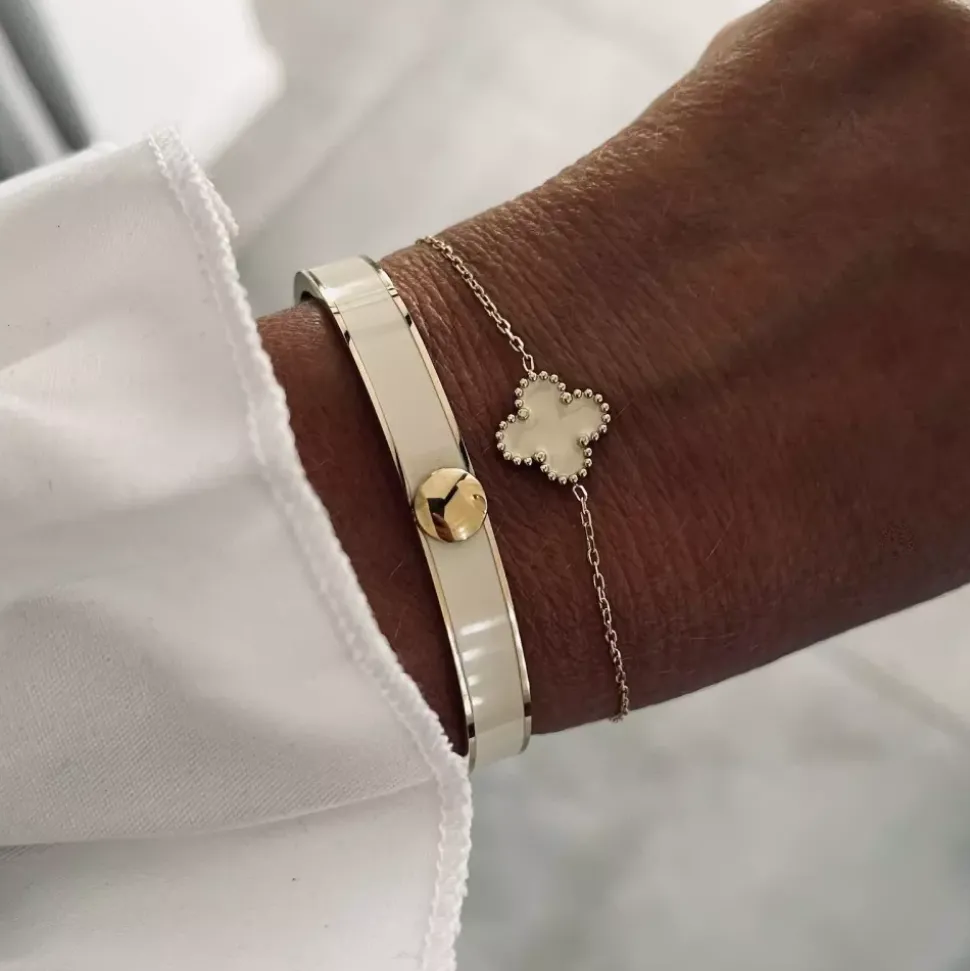 Clover Armbånd Elfenben/Gull