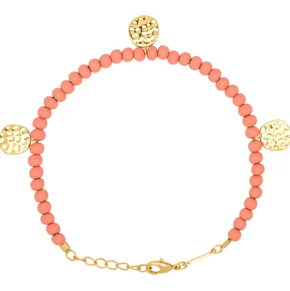 Color Ball Armbånd Charms Forgyldt Burnt Coral